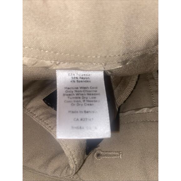 Talbots Heritage Straight Leg Khaki Slacks Pants Women's Sz 10 Career Poly Blend - Picture 10 of 10